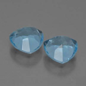 6,51 ct natürliche blauer Topas-Edelsteine, Trillion, VVS-VS