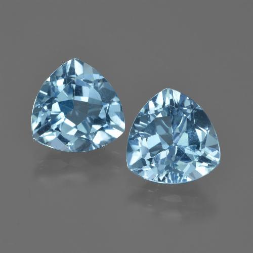 5.57 ct natürliche Swiss Blue Topas-Edelsteine, Trillion, VVS-VS