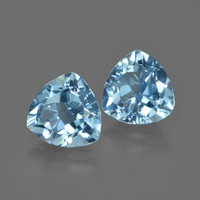 5.57 ct natürliche Swiss Blue Topas-Edelsteine, Trillion, VVS-VS
