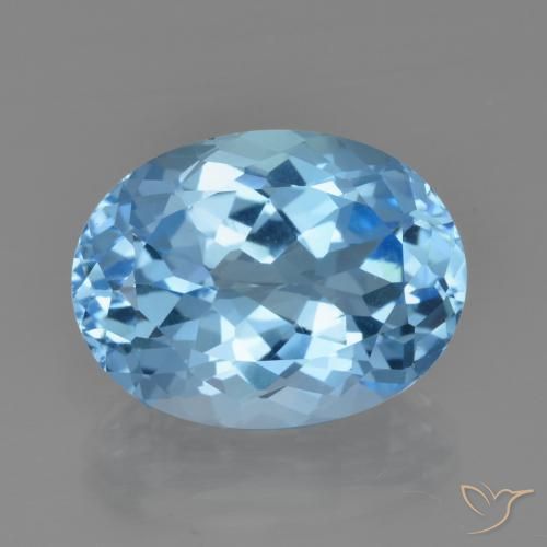 23.58ct Natürlicher Swiss Blue Topas, Oval, VVS