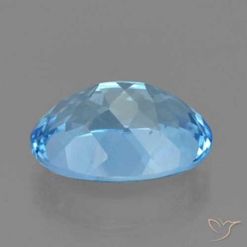 9,17 ctw natürlicher Swiss Blue Topas, Oval, VVS