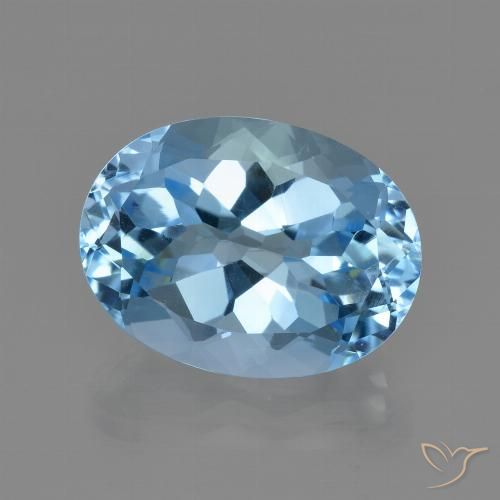21.58ct Natürlicher Himmerlblau Topas, Oval, VVS