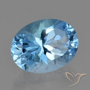 9,17 ctw natürlicher Swiss Blue Topas, Oval, VVS