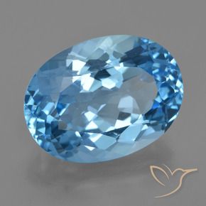 9,17 ctw natürlicher Swiss Blue Topas, Oval, VVS-VS