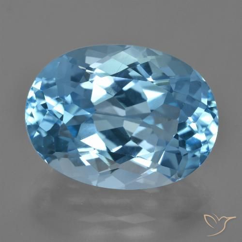 23.33ct Natürlicher Swiss Blue Topas, Oval, VVS