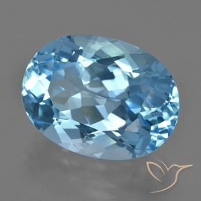 9,17 ctw natürlicher Swiss Blue Topas, Oval, VVS