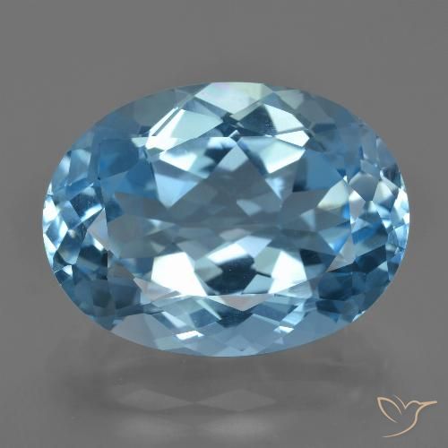 22.58ct Natürlicher Swiss Blue Topas, Oval, VVS