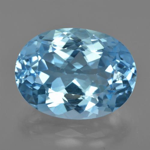 22,82 ctw natürlicher blauer Topas, Oval Schliff, VVS