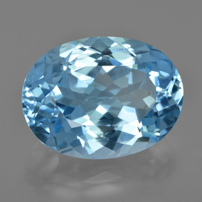 22,82 ctw natürlicher blauer Topas, Oval Schliff, VVS