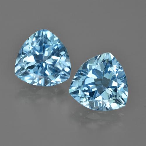 7,32 ct natürliche blauer Topas-Edelsteine, Trillion, VVS-VS