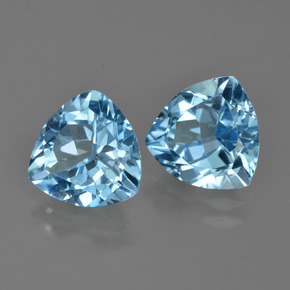 7,32 ct natürliche blauer Topas-Edelsteine, Trillion, VVS-VS