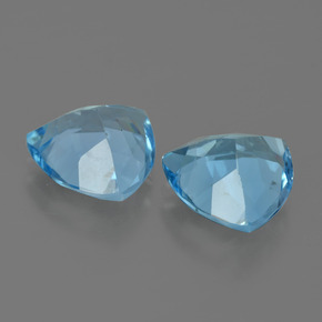 7,32 ct natürliche blauer Topas-Edelsteine, Trillion, VVS-VS