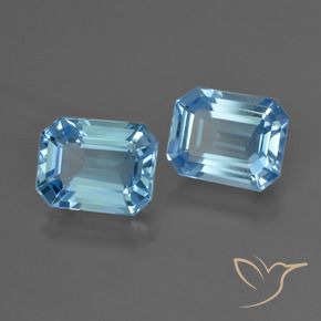 5.26 ct natürliche Swiss Blue Topas-Edelsteine, Oktagonschliff, VVS-VS