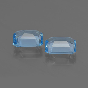 4,80 ct natürliche blauer Topas-Edelsteine, Smaragdschliff, VVS