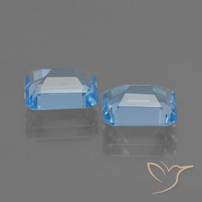 5.75 ct natürliche Himmerlblau Topas-Edelsteine, Oktagonschliff, VVS