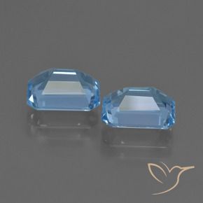 5.15 ct natürliche Swiss Blue Topas-Edelsteine, Oktagonschliff, VVS-VS