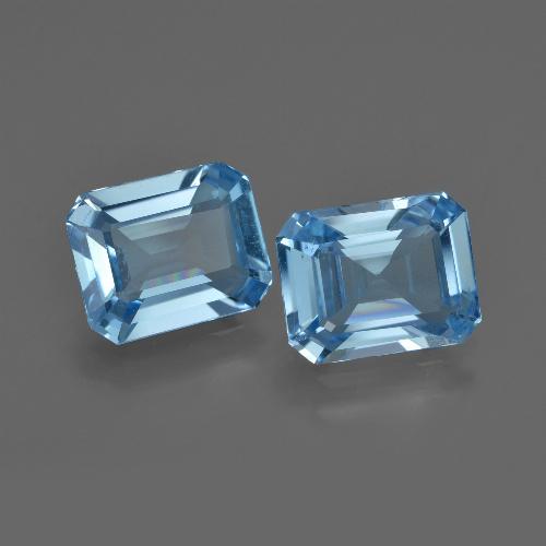 4,26 ct natürliche blauer Topas-Edelsteine, Smaragdschliff, VS