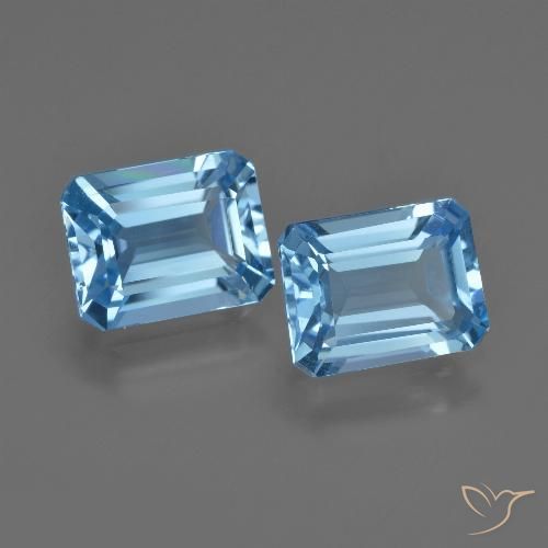 5.14ctw Natürlicher Swiss Blue Topas, Oktagonschliff, VVS-VS, Photo A