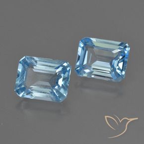 5.73 ct natürliche Himmerlblau Topas-Edelsteine, Oktagonschliff, VVS-VS