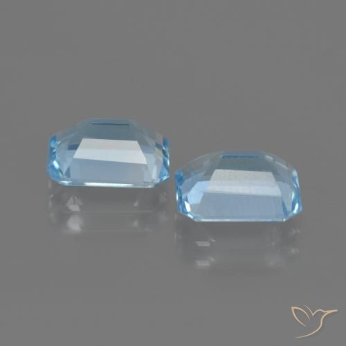 5.19 ct natürliche Himmerlblau Topas-Edelsteine, Oktagonschliff, VVS