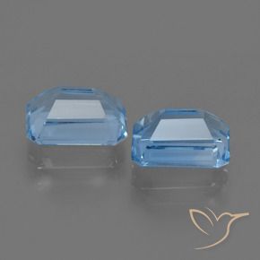 5.01 ct natürliche Himmerlblau Topas-Edelsteine, Oktagonschliff, VS