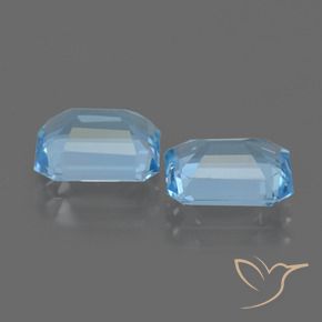 4.87 ct natürliche Swiss Blue Topas-Edelsteine, Oktagonschliff, VVS-VS