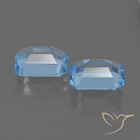 4.88 ct natürliche Himmerlblau Topas-Edelsteine, Smaragdschliff, VS