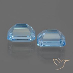 6.26 ct natürliche Swiss Blue Topas-Edelsteine, Oktagonschliff, VVS