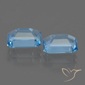 5.96 ct natürliche Himmerlblau Topas-Edelsteine, Oktagonschliff, VS