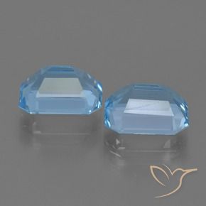 5.73 ct natürliche Himmerlblau Topas-Edelsteine, Oktagonschliff, VS