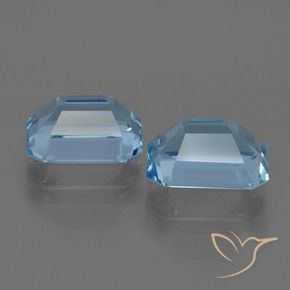 5,75 ct natürliche blauer Topas-Edelsteine, Smaragdschliff, VVS