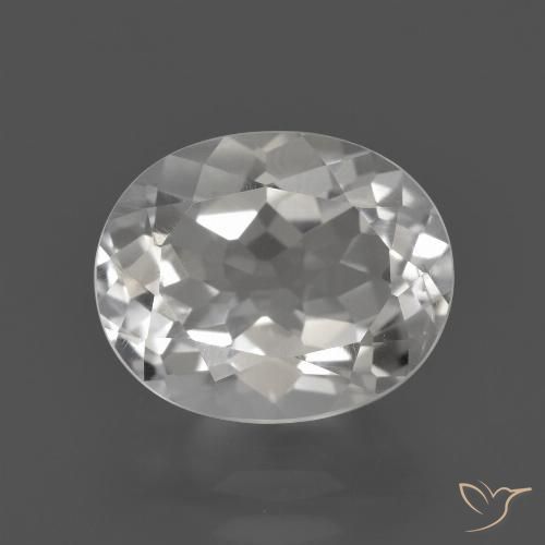 3.50ct Natürlicher Weiß Topas, Oval, VS