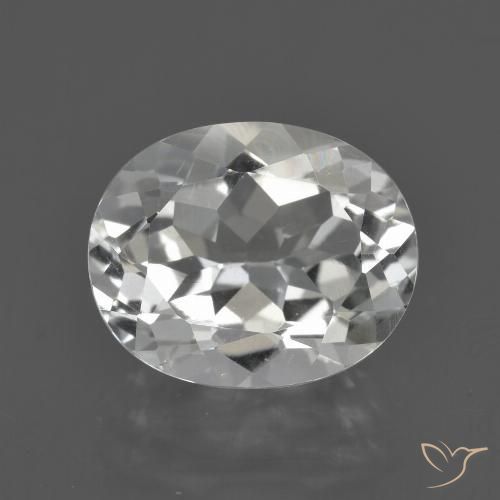 4.88ct Natürlicher Weiß Topas, Oval, VVS-VS