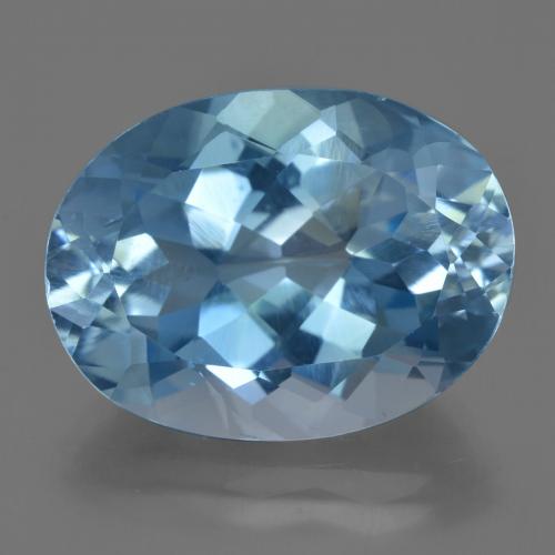 21,00 ctw natürlicher blauer Topas, Oval Schliff, VVS-VS