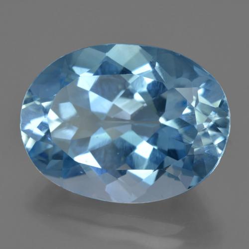 21,00 ctw natürlicher blauer Topas, Oval Schliff, VVS-VS