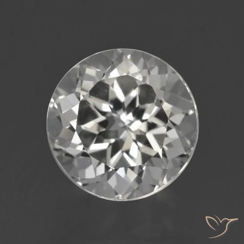 4.34ct Natürlicher Klares Weiß Topas, Runden, VVS