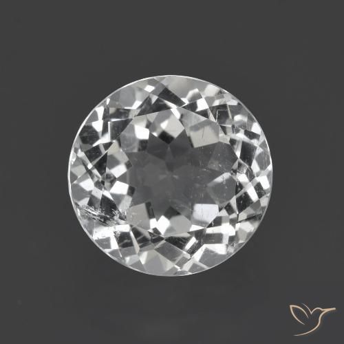 3.87ct Natürlicher Klares Weiß Topas, Runden, VS