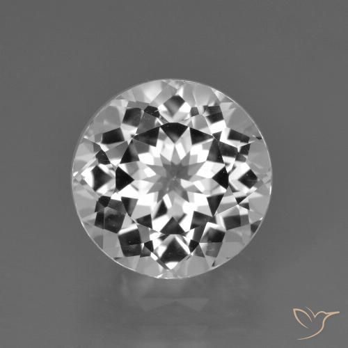 4.33ct Natürlicher Klares Weiß Topas, Runden, VS