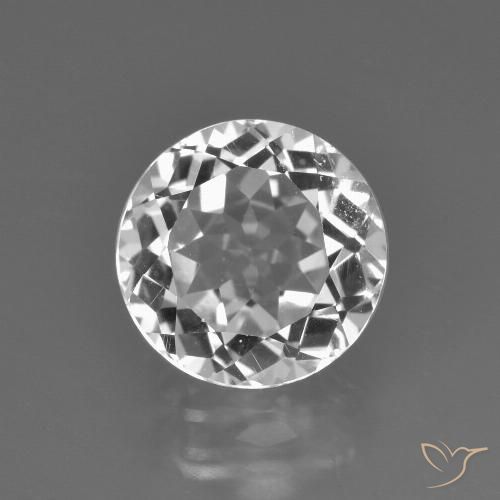 4.02ct Natürlicher Klares Weiß Topas, Runden, VS