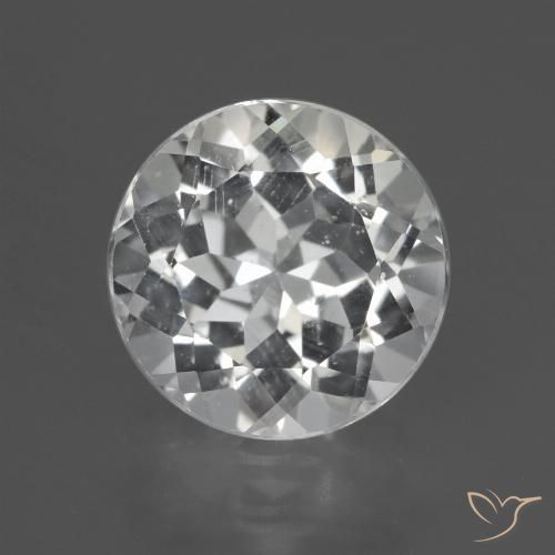 3.66ct Natürlicher Klares Weiß Topas, Runden, VVS-VS, Photo A