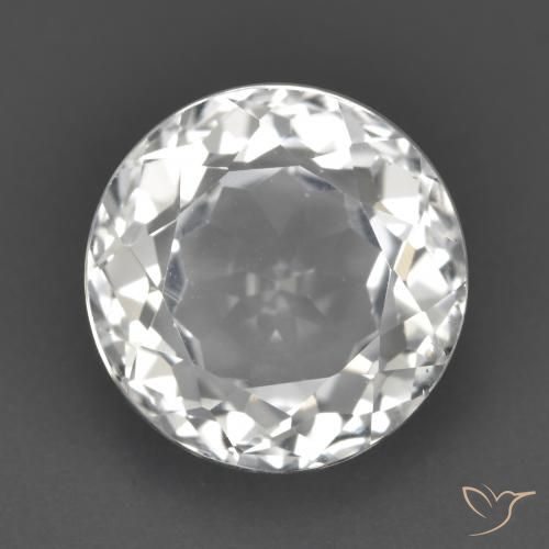 3.57ct Natürlicher Klares Weiß Topas, Runden, VVS