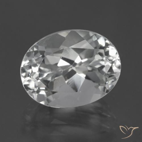 5.61ct Natürlicher Klares Weiß Topas, Oval, VVS-VS