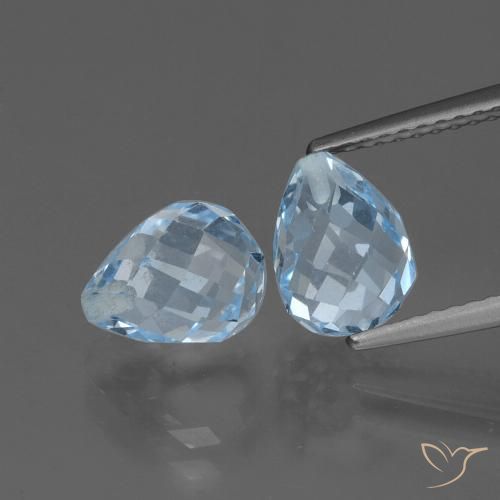 5.18ctw Natürlicher Himmerlblau Topas, Briolette, VS