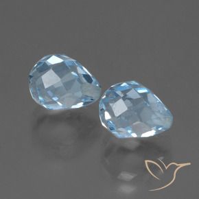5.18 ct natürliche Himmerlblau Topas-Edelsteine, Briolette, VS