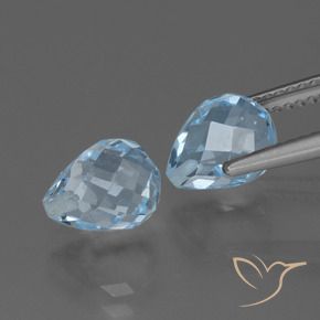 5.18 ct natürliche Himmerlblau Topas-Edelsteine, Briolette, VS
