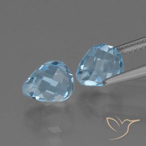 4.96 ct natürliche Himmerlblau Topas-Edelsteine, Briolette, VVS-VS