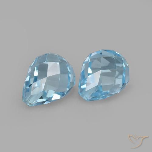 4.95ctw Natürlicher Himmerlblau Topas, Briolette, VVS-VS