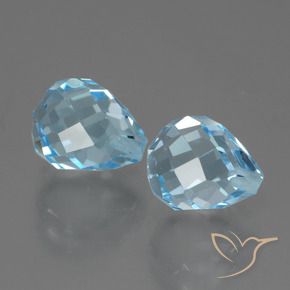 5.29 ct natürliche Himmerlblau Topas-Edelsteine, Briolette, VVS-VS