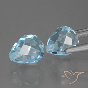 5.29 ct natürliche Himmerlblau Topas-Edelsteine, Briolette, VVS-VS