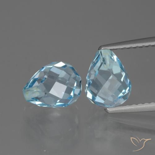 5.25ctw Natürlicher Swiss Blue Topas, Briolette, VVS-VS
